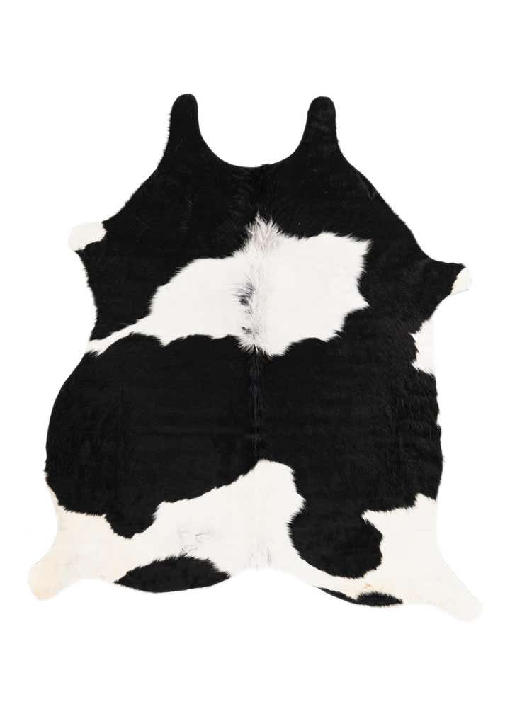 4' 11 x 5' 8 Cowhide Leather Square Rug