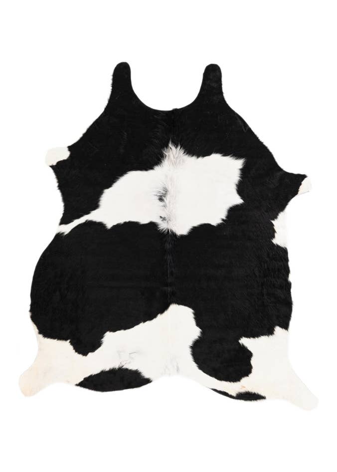 Detail image of 4' 11 x 5' 8 Cowhide Leather Square Rug