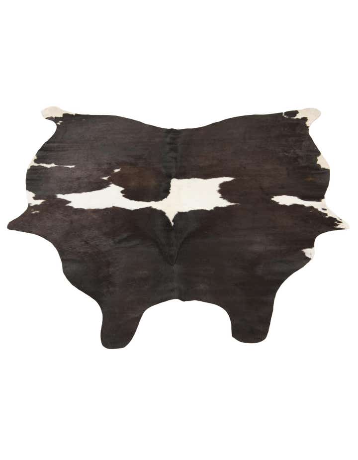 5' 1 x 5' 5 Cowhide Leather Square Rug
