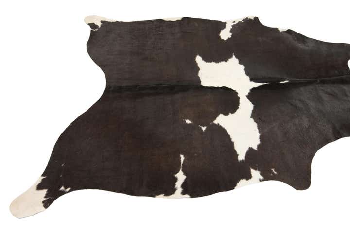5' 1 x 5' 5 Cowhide Leather Square Rug