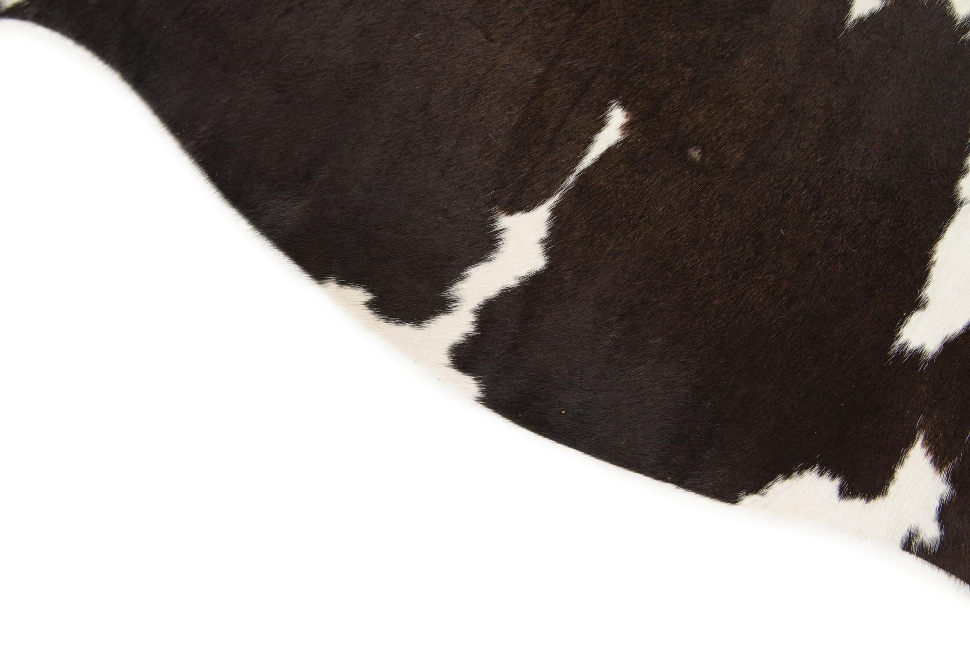 5' 1 x 5' 5 Cowhide Leather Square Rug