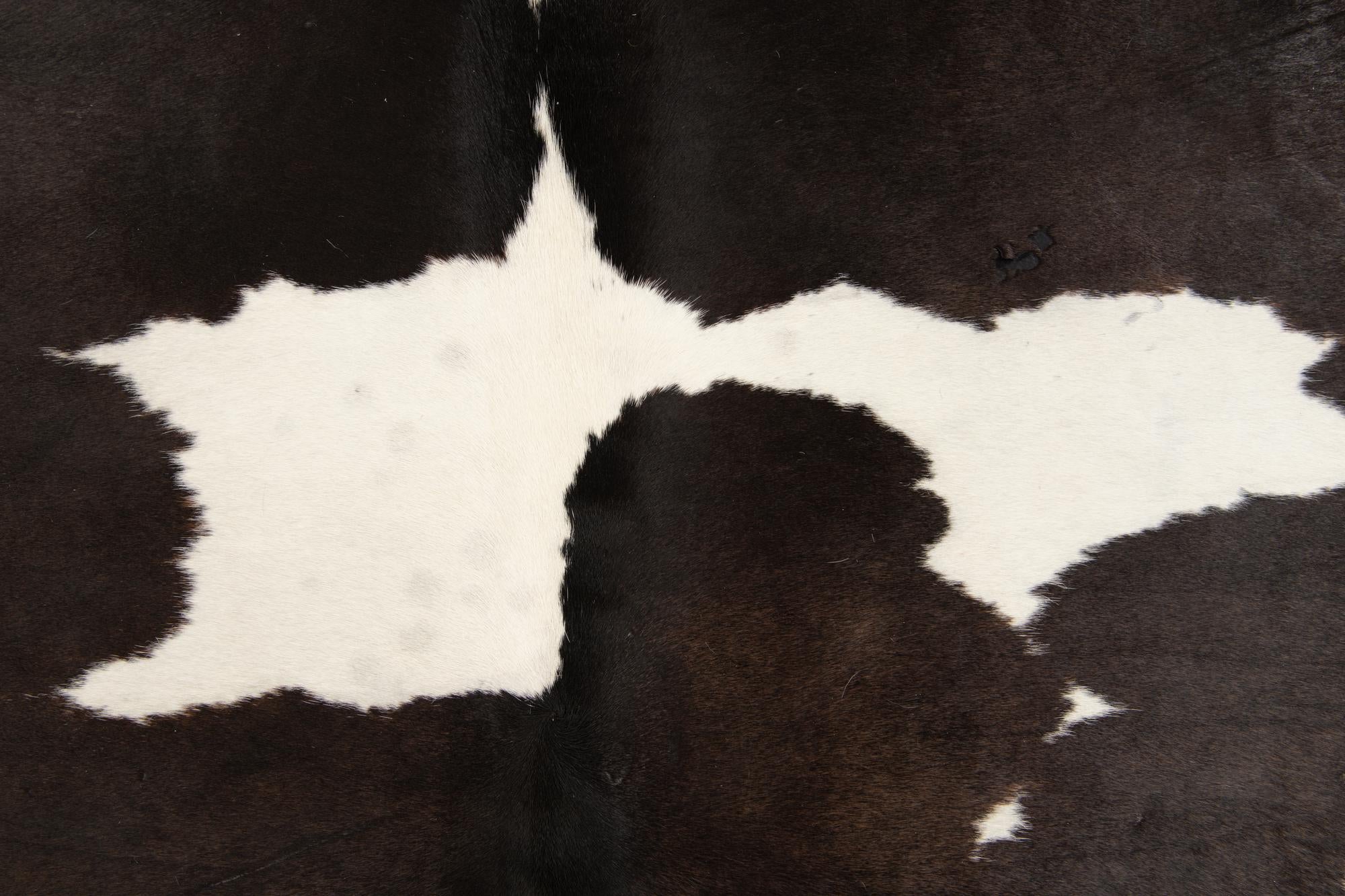 5' 1 x 5' 5 Cowhide Leather Square Rug