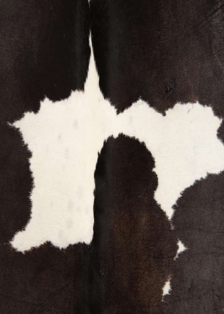 5' 1 x 5' 5 Cowhide Leather Square Rug