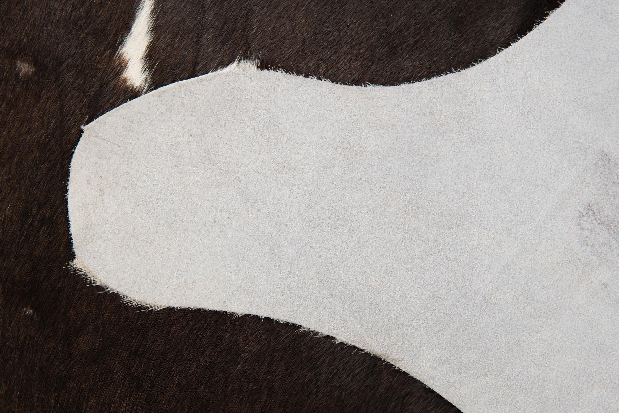 5' 1 x 5' 5 Cowhide Leather Square Rug