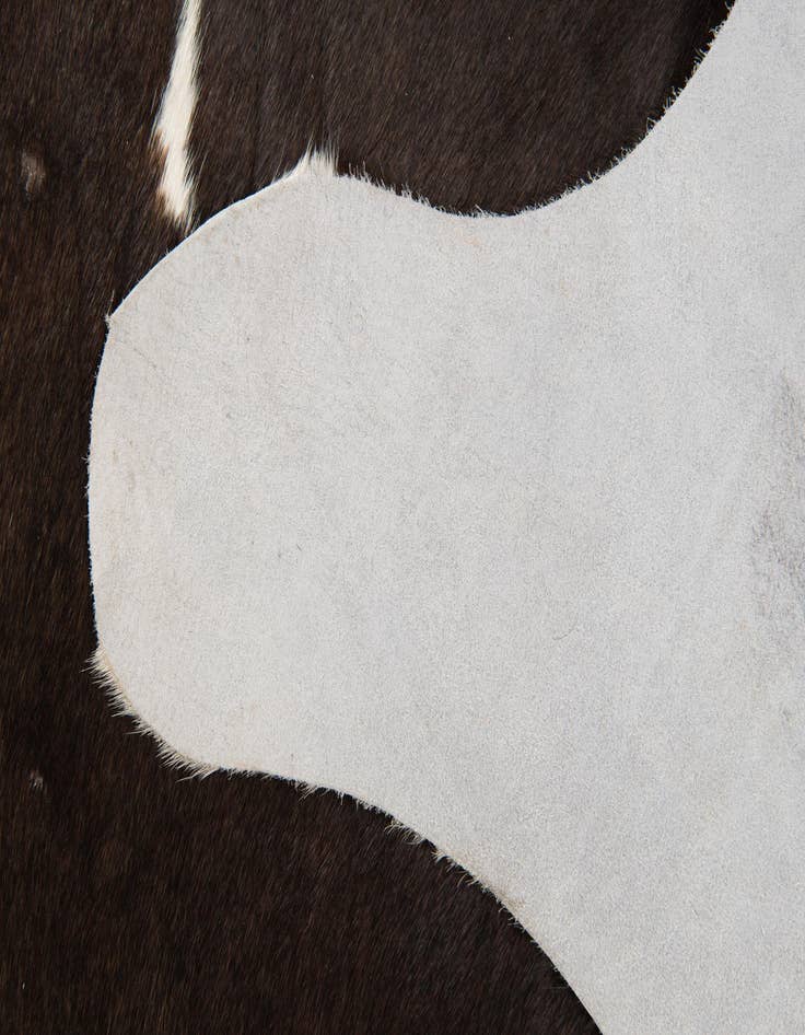 Detail image of 5' 1 x 5' 5 Cowhide Leather Square Rug