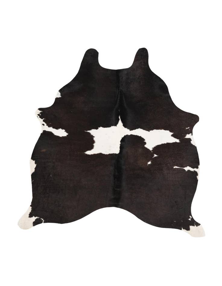 Detail image of 5' 1 x 5' 5 Cowhide Leather Square Rug