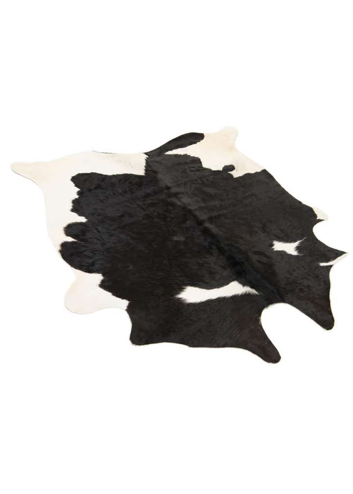 4' 9 x 4' 11 Cowhide Leather Square Rug