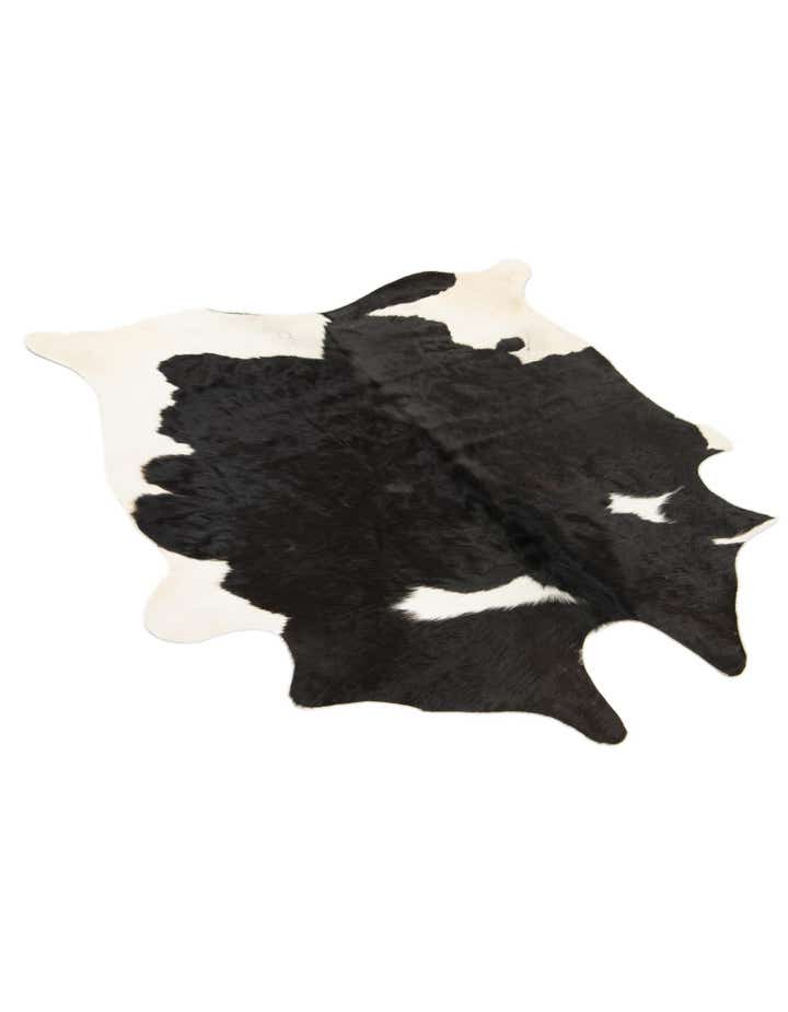 4' 9 x 4' 11 Cowhide Leather Square Rug