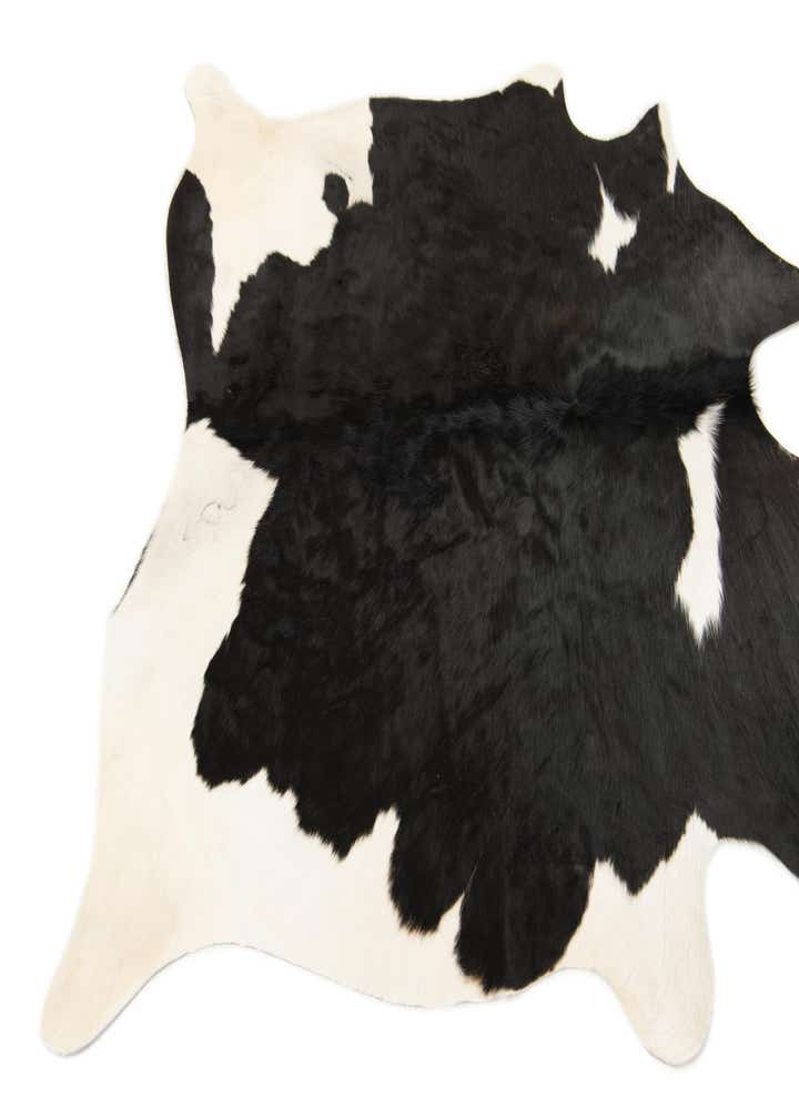 4' 9 x 4' 11 Cowhide Leather Square Rug