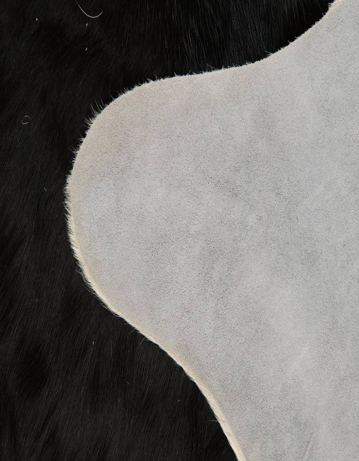 Detail image of 4' 9 x 4' 11 Cowhide Leather Square Rug