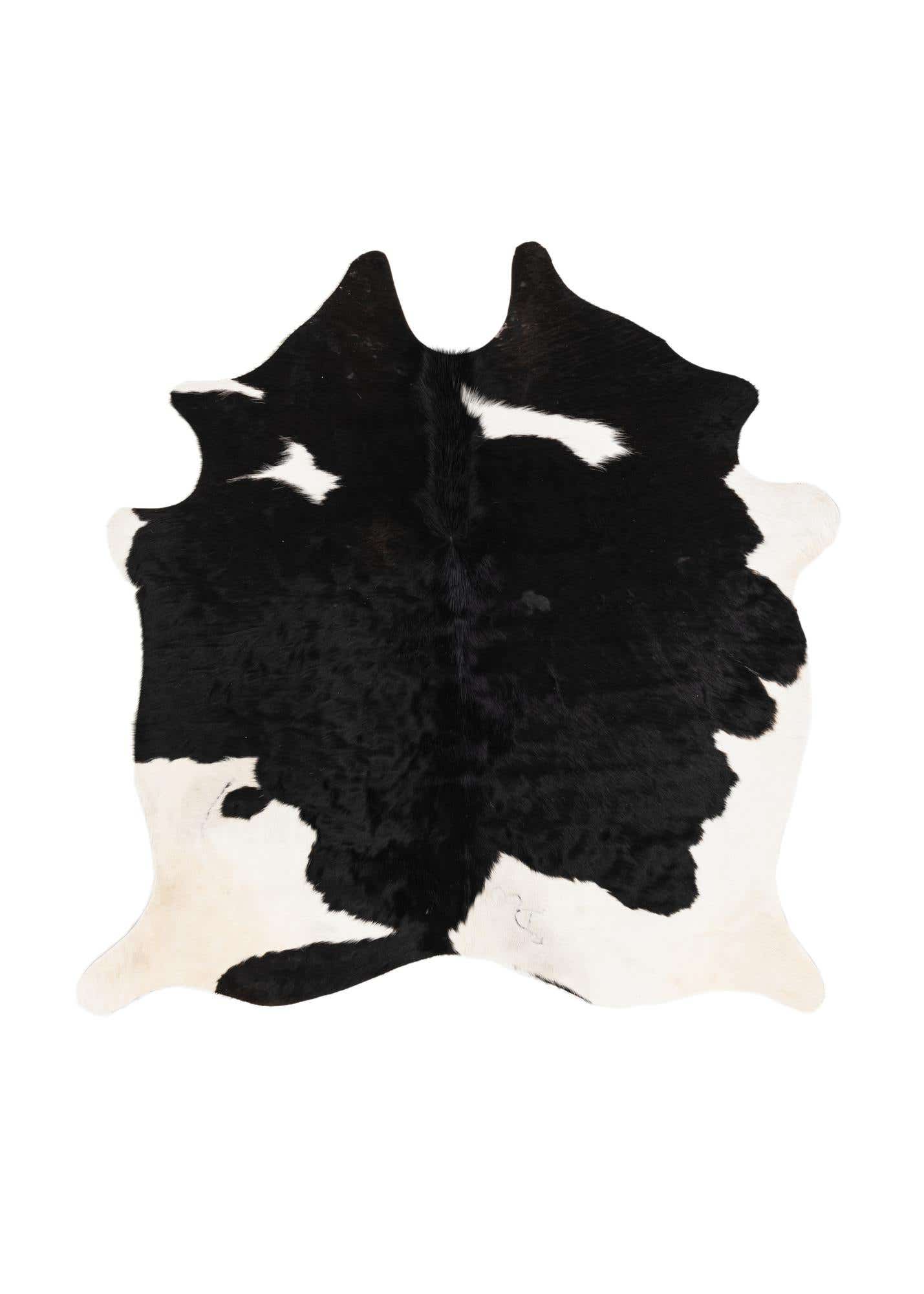 4' 9 x 4' 11 Cowhide Leather Square Rug
