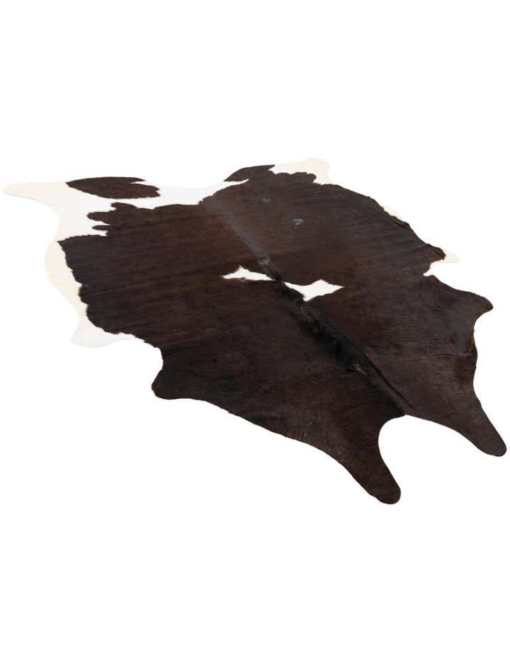 4' 10 x 5' 7 Cowhide Leather Square Rug