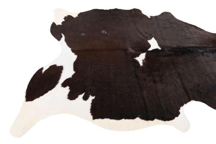 4' 10 x 5' 7 Cowhide Leather Square Rug