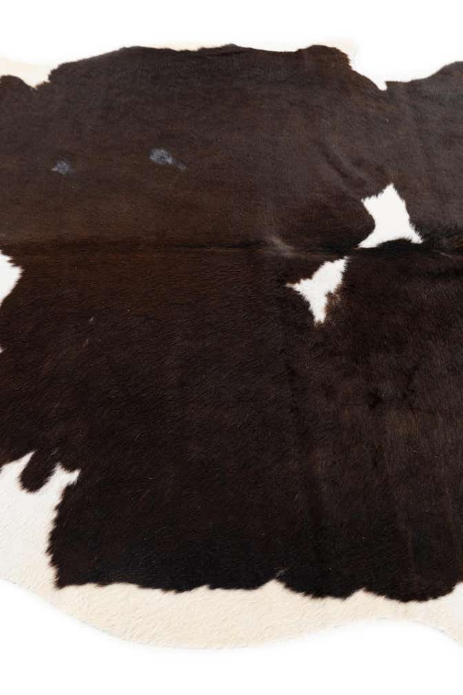 4' 10 x 5' 7 Cowhide Leather Square Rug