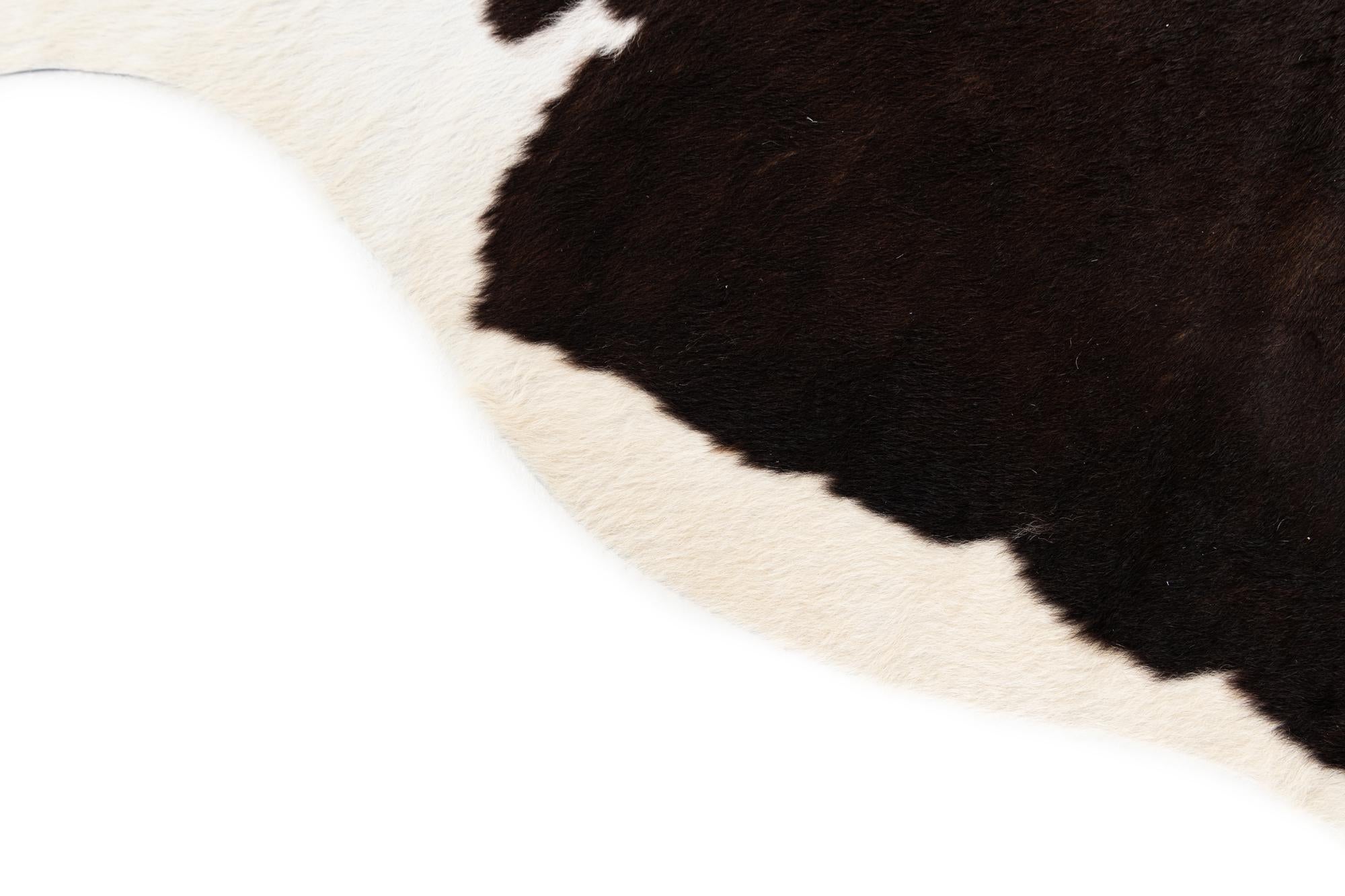 4' 10 x 5' 7 Cowhide Leather Square Rug