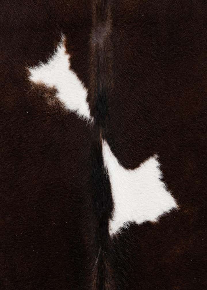 4' 10 x 5' 7 Cowhide Leather Square Rug