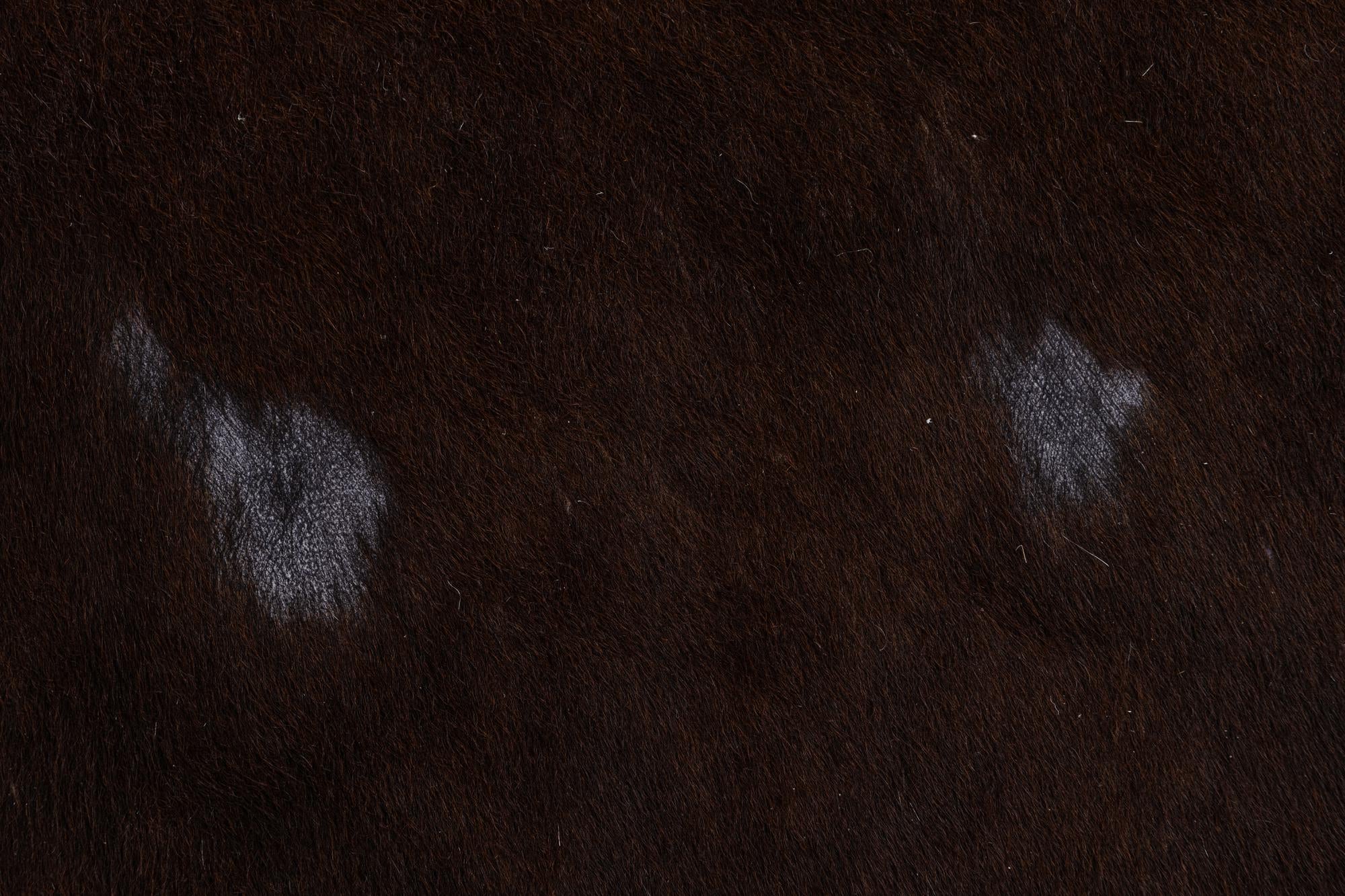 4' 10 x 5' 7 Cowhide Leather Square Rug