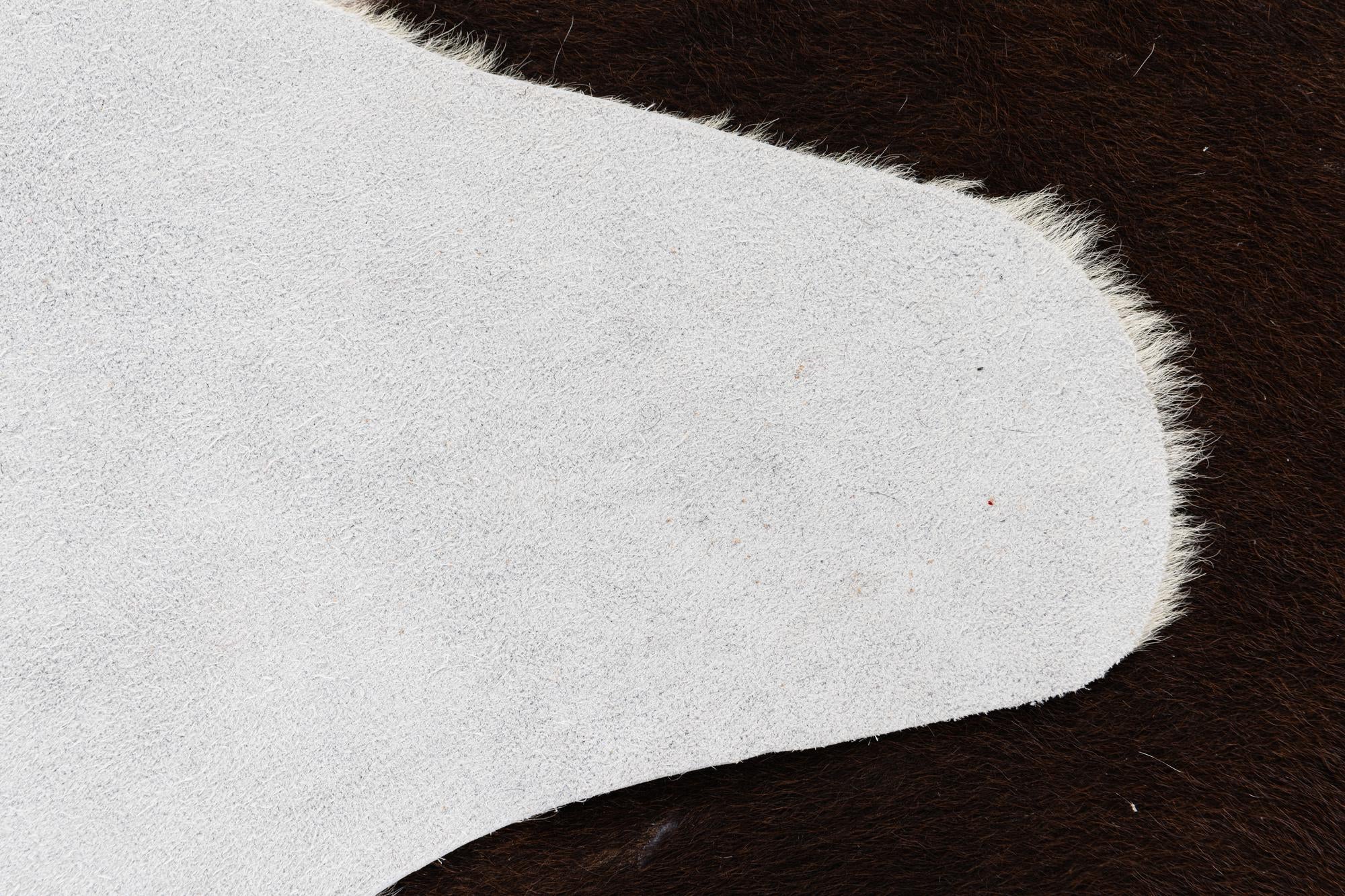 4' 10 x 5' 7 Cowhide Leather Square Rug