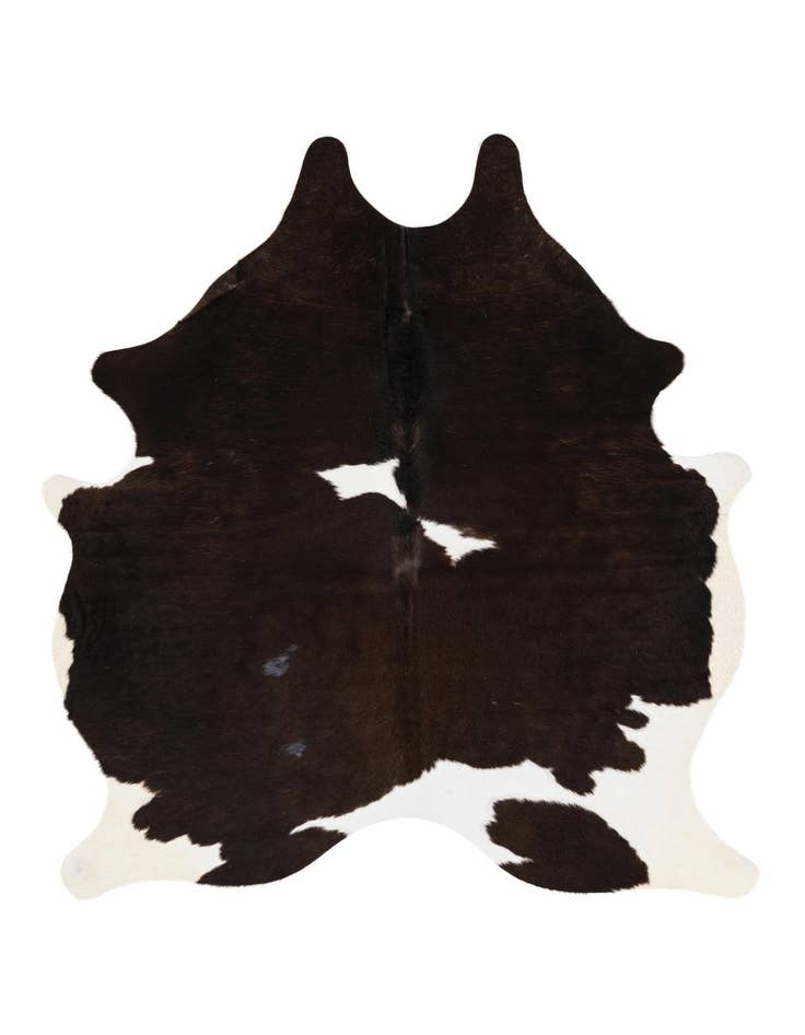 Detail image of 4' 10 x 5' 7 Cowhide Leather Square Rug