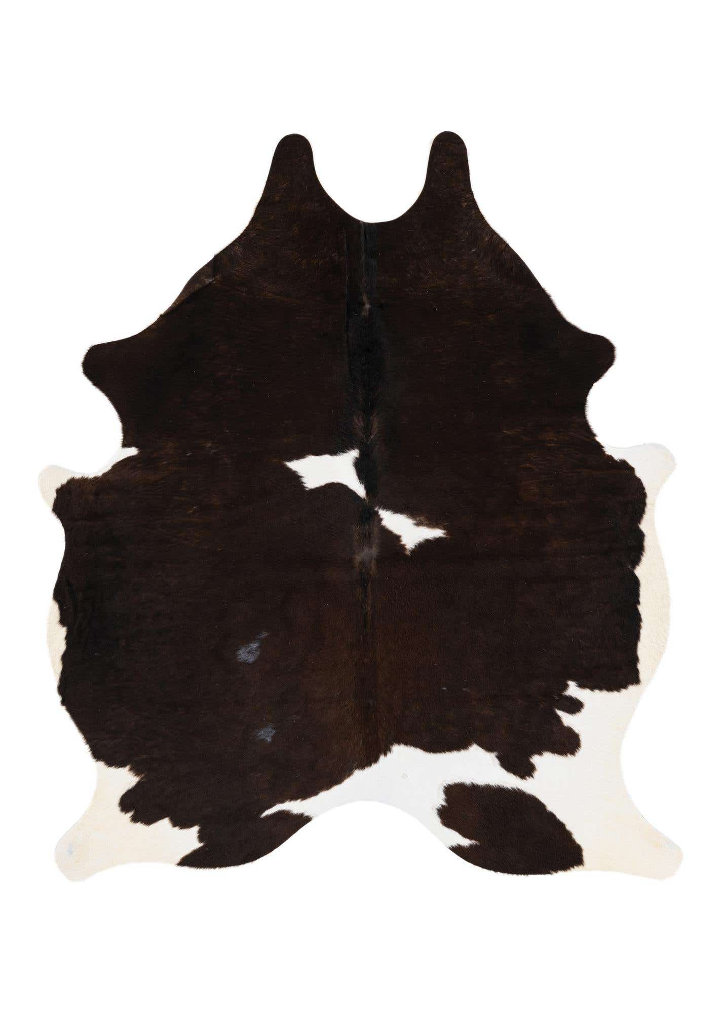 4' 10 x 5' 7 Cowhide Leather Square Rug