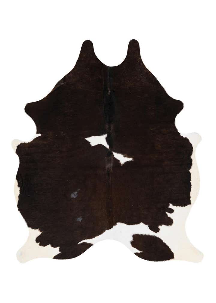 4' 10 x 5' 7 Cowhide Leather Square Rug