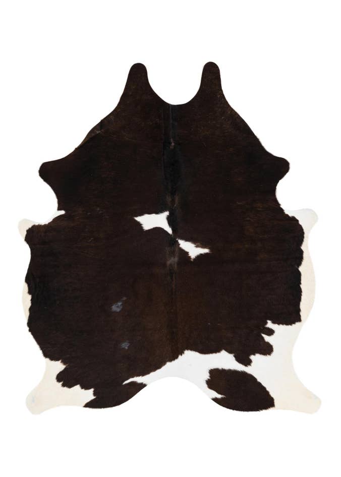 Detail image of 4' 10 x 5' 7 Cowhide Leather Square Rug