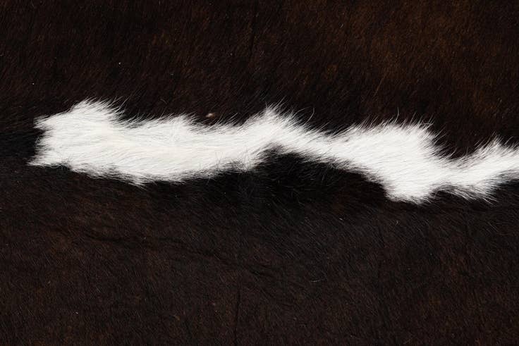 Detail image of 6' 3 x 6' 10 Cowhide Leather Square Rug