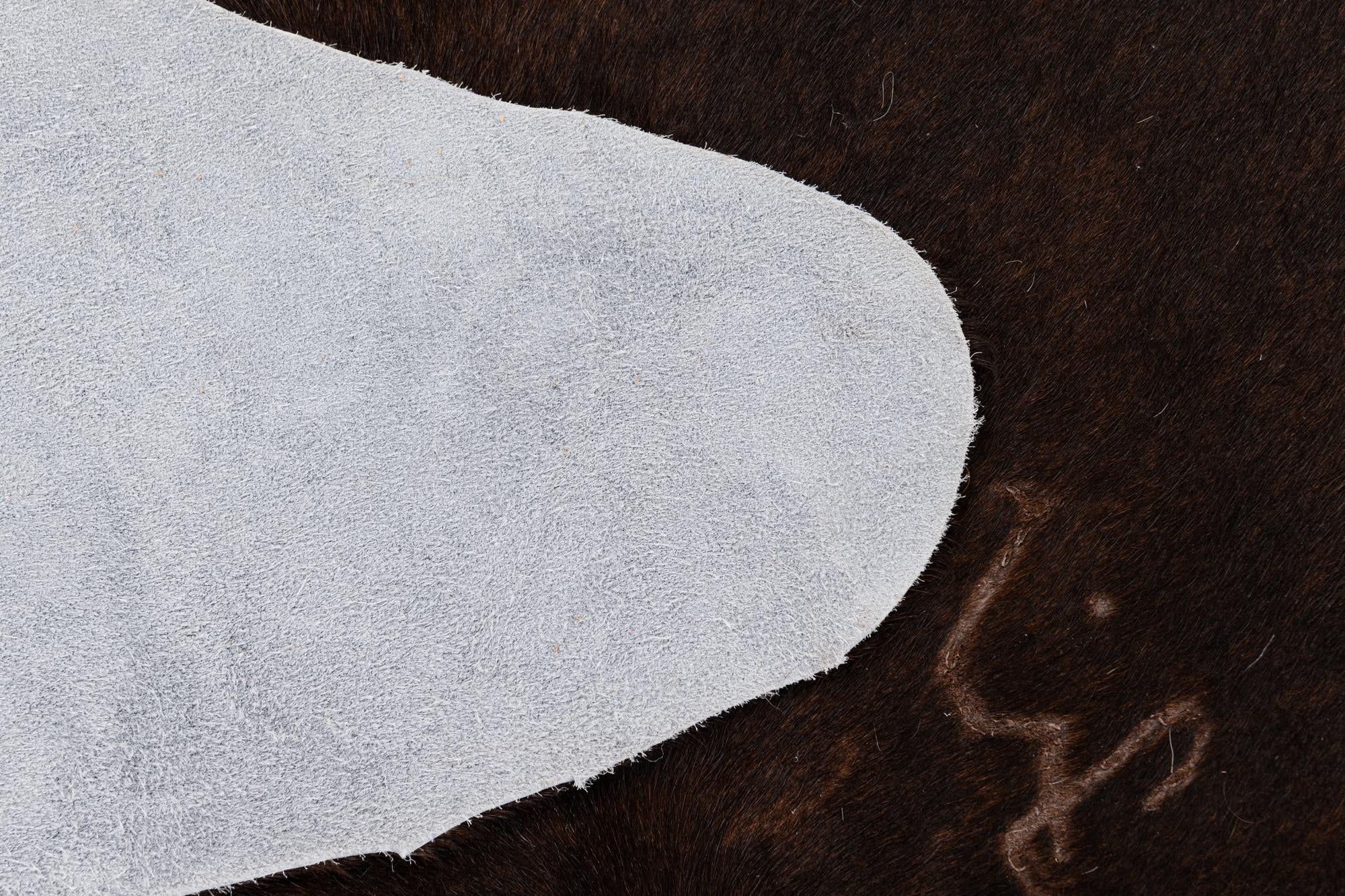 6' 3 x 6' 10 Cowhide Leather Square Rug
