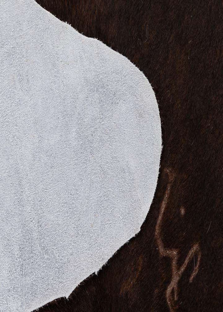 6' 3 x 6' 10 Cowhide Leather Square Rug