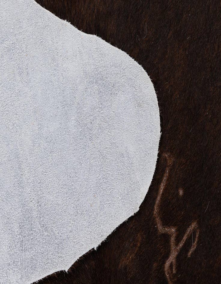 Detail image of 6' 3 x 6' 10 Cowhide Leather Square Rug