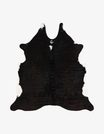 6' x 6' 2 Cowhide Leather Square Rug