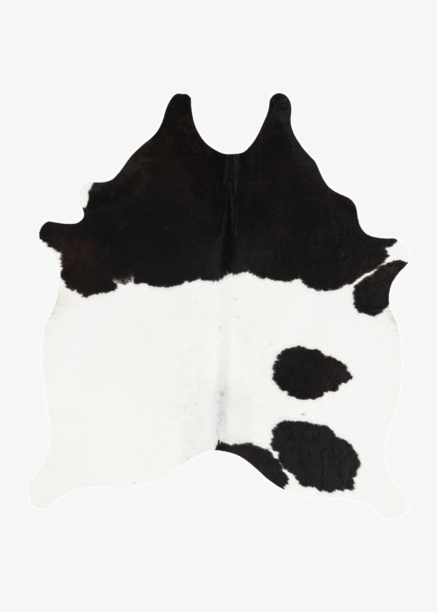 4' 8 x 5' Cowhide Leather Square Rug