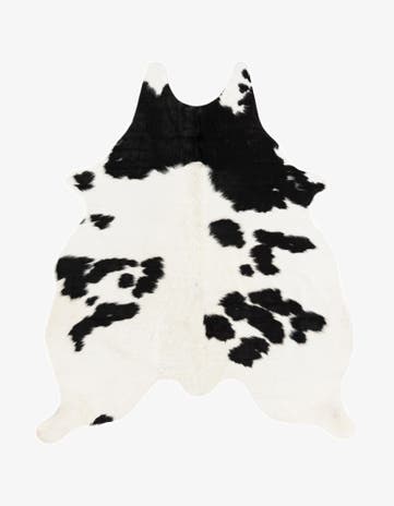 4' 11 x 5' 7 Cowhide Leather Square Rug