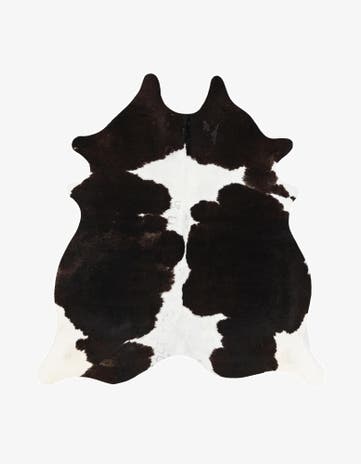 5' 7 x 5' 10 Cowhide Leather Square Rug