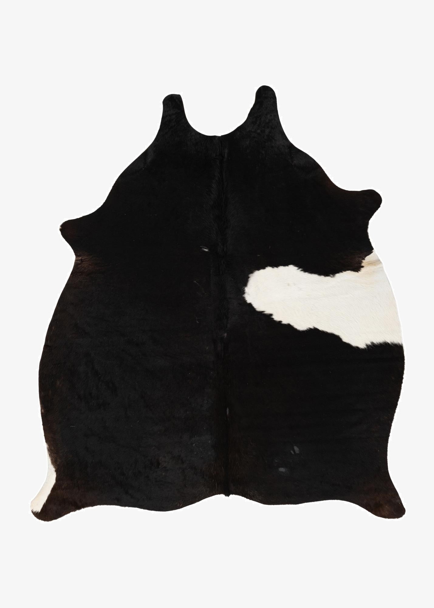 4' 10 x 5' 6 Cowhide Leather Square Rug