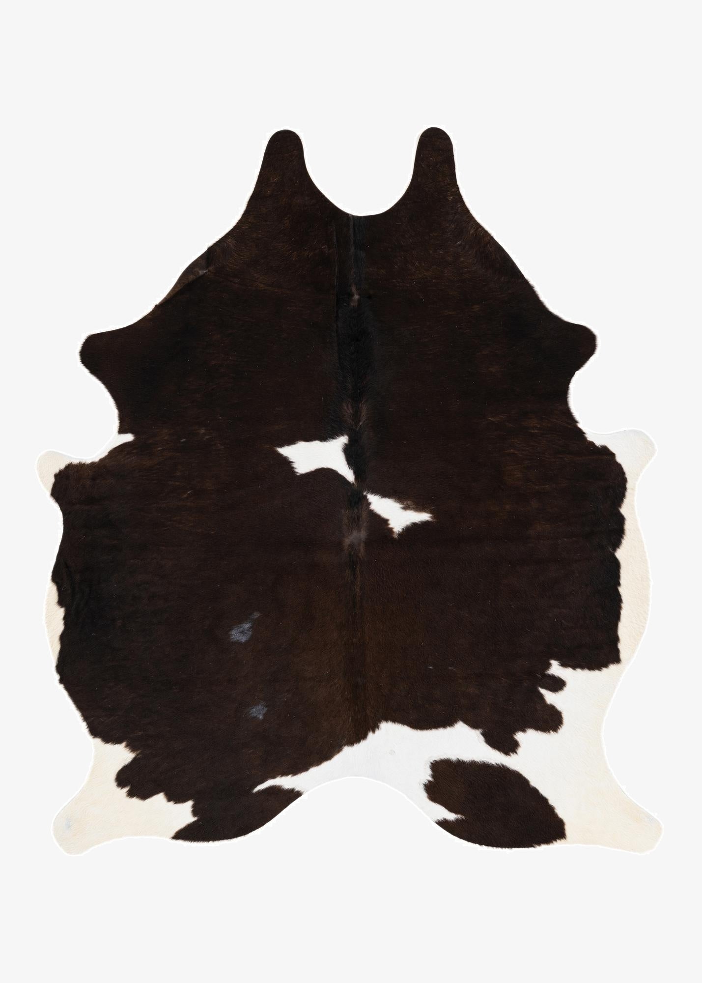 4' 10 x 5' 7 Cowhide Leather Square Rug