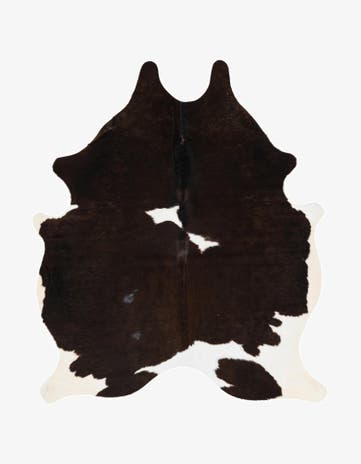 4' 10 x 5' 7 Cowhide Leather Square Rug