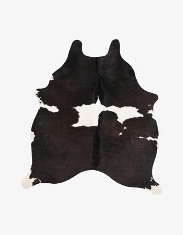5' 1 x 5' 5 Cowhide Leather Square Rug