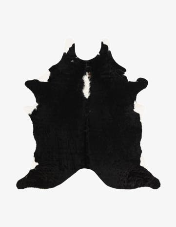 6' 4 x 6' 8 Cowhide Leather Square Rug
