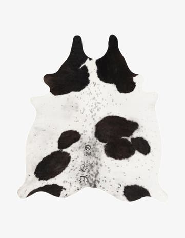 5' 1 x 5' 8 Cowhide Leather Square Rug