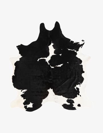 6' 2 x 6' 8 Cowhide Leather Square Rug