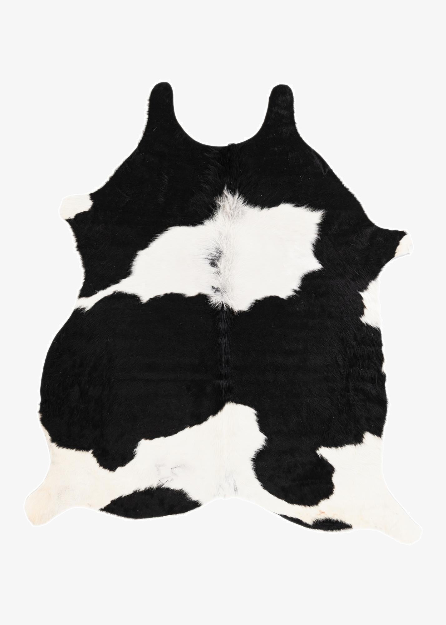 4' 11 x 5' 8 Cowhide Leather Square Rug