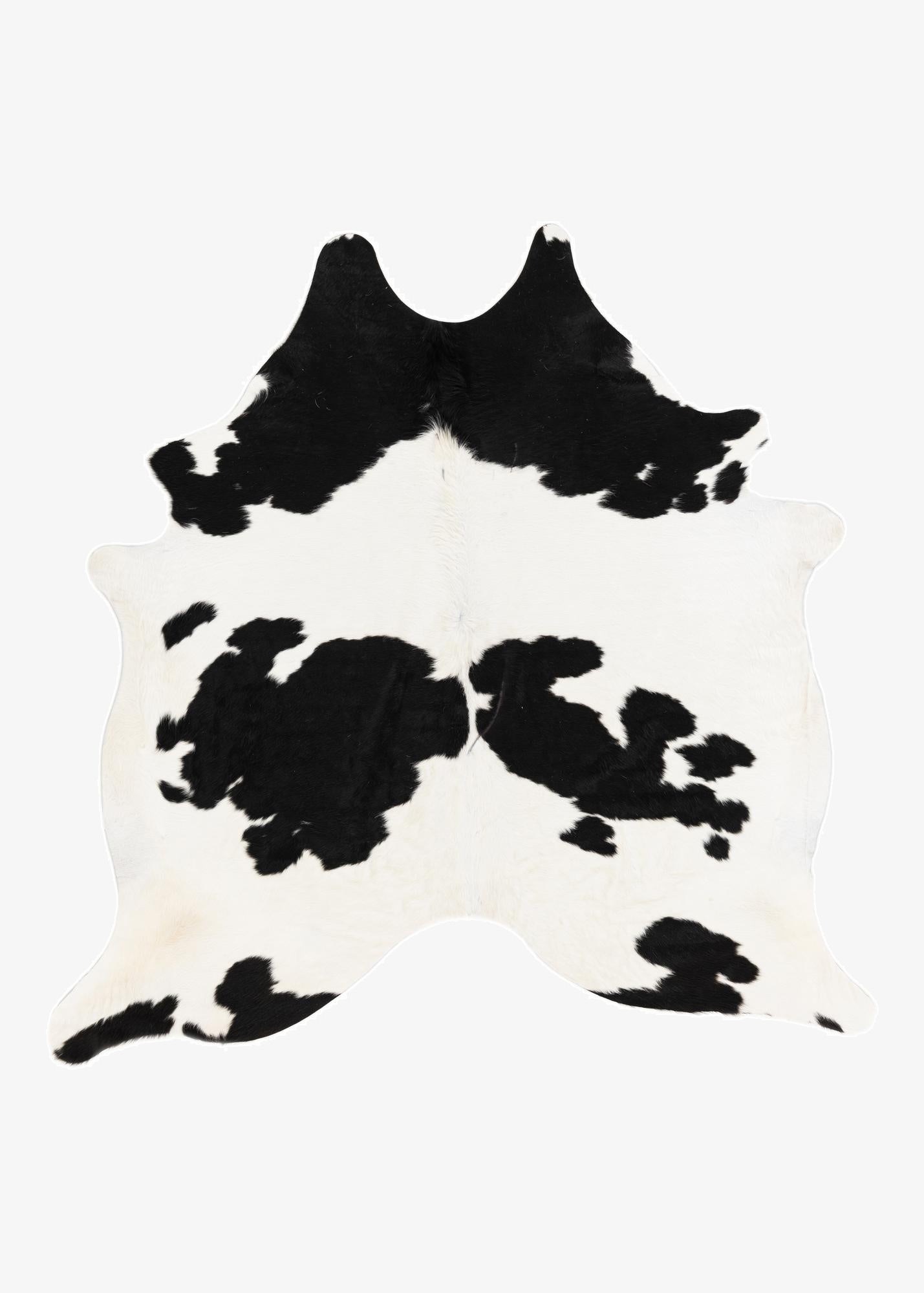 5' 11 x 6' 1 Cowhide Leather Square Rug