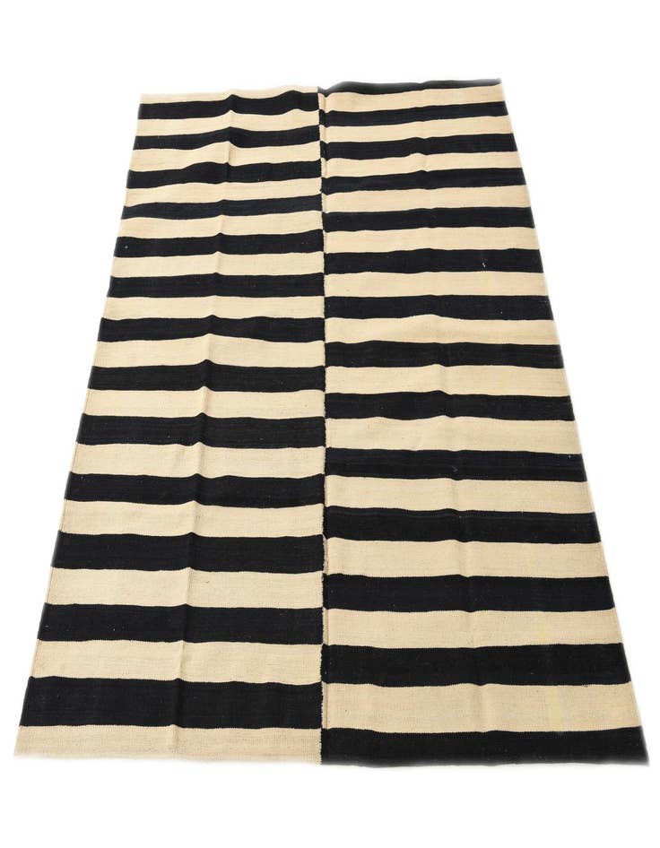 Detail image of 5' 3 x 5' 3 Hand Woven Kilim Modern Wool Square Rug
