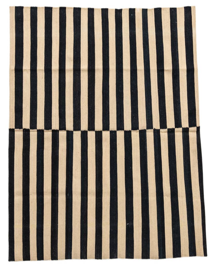 Detail image of 5' 3 x 5' 3 Hand Woven Kilim Modern Wool Square Rug