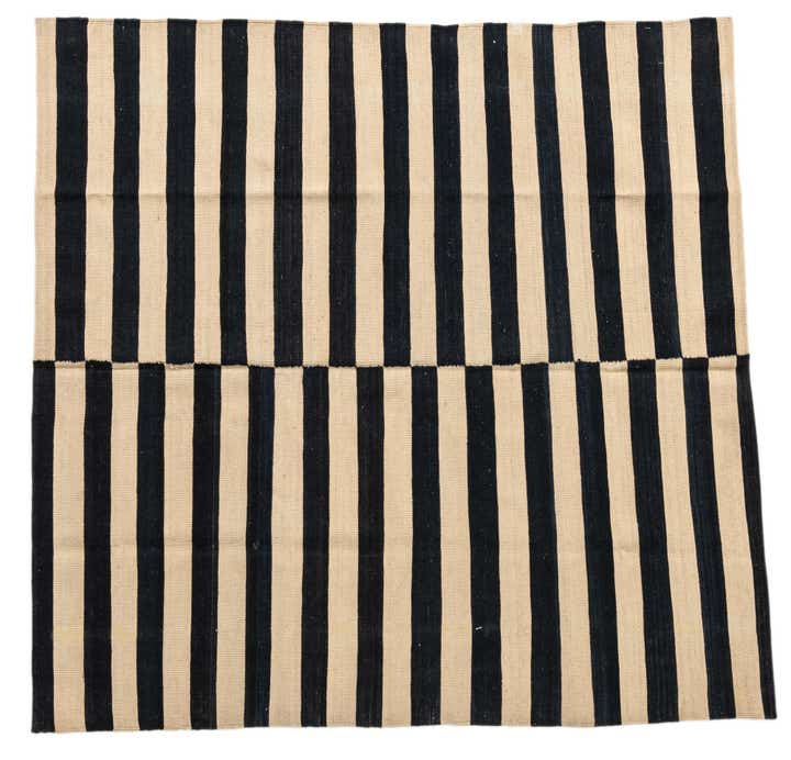 5' 3 x 5' 3 Hand Woven Kilim Modern Wool Square Rug