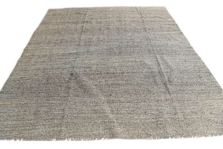 8' 8 x 9' 7 Hand Woven Kilim Modern Wool Square Rug