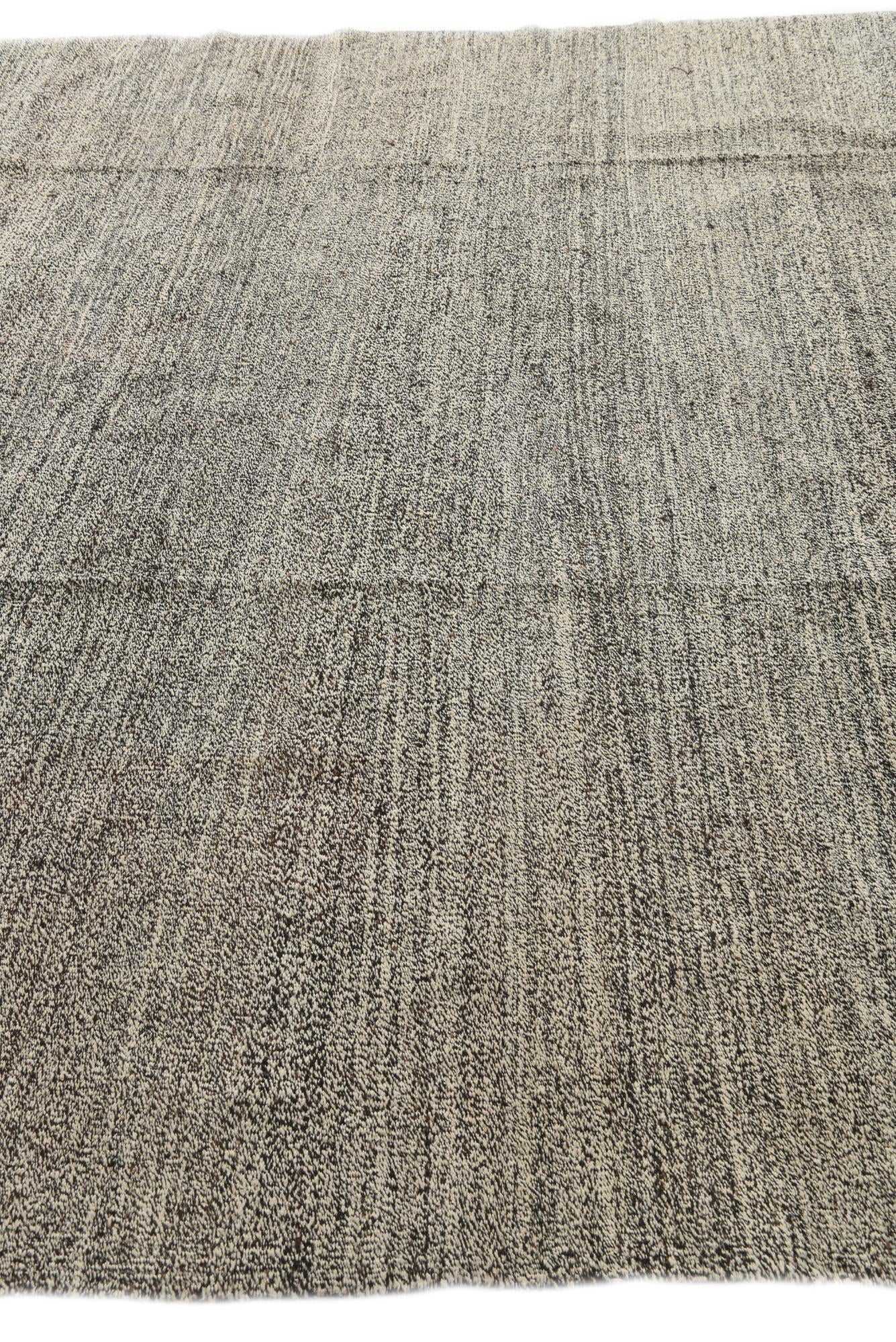 8' 8 x 9' 7 Hand Woven Kilim Modern Wool Square Rug