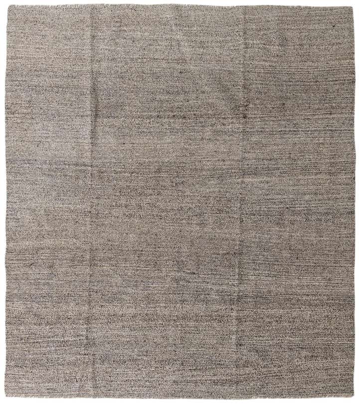 8' 8 x 9' 7 Hand Woven Kilim Modern Wool Square Rug