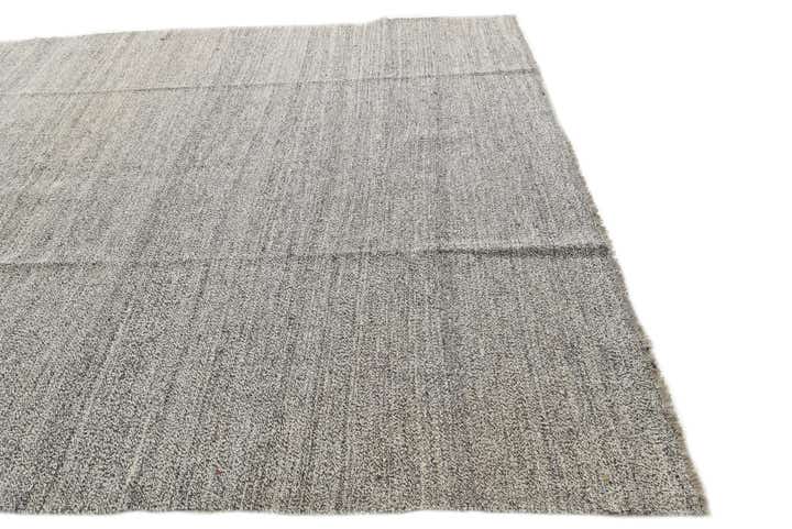 8' 6 x 9' 5 Hand Woven Kilim Modern Wool Square Rug
